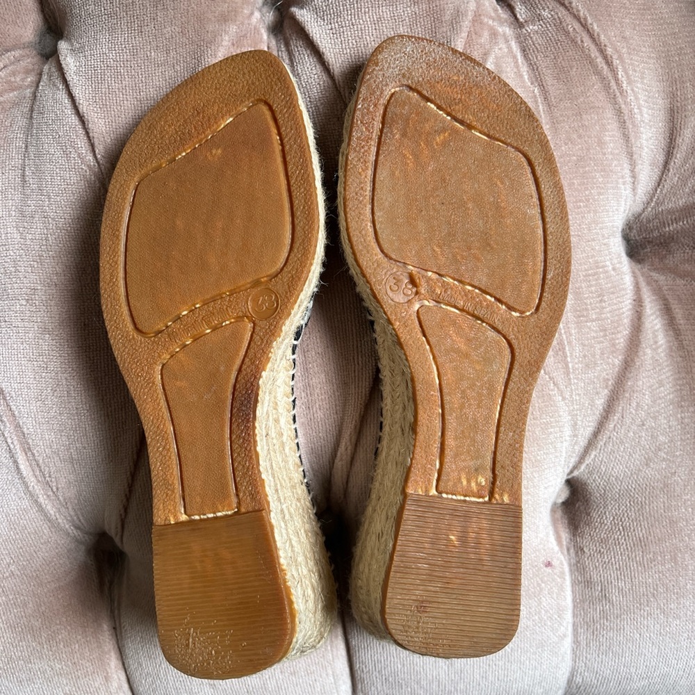 Burberry Tropical Black and Gray Espadrille Sandals - Picture 5 of 5